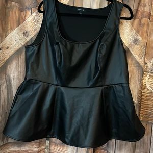 Torrid / size 1 / black/ faux leather / sleeveless top